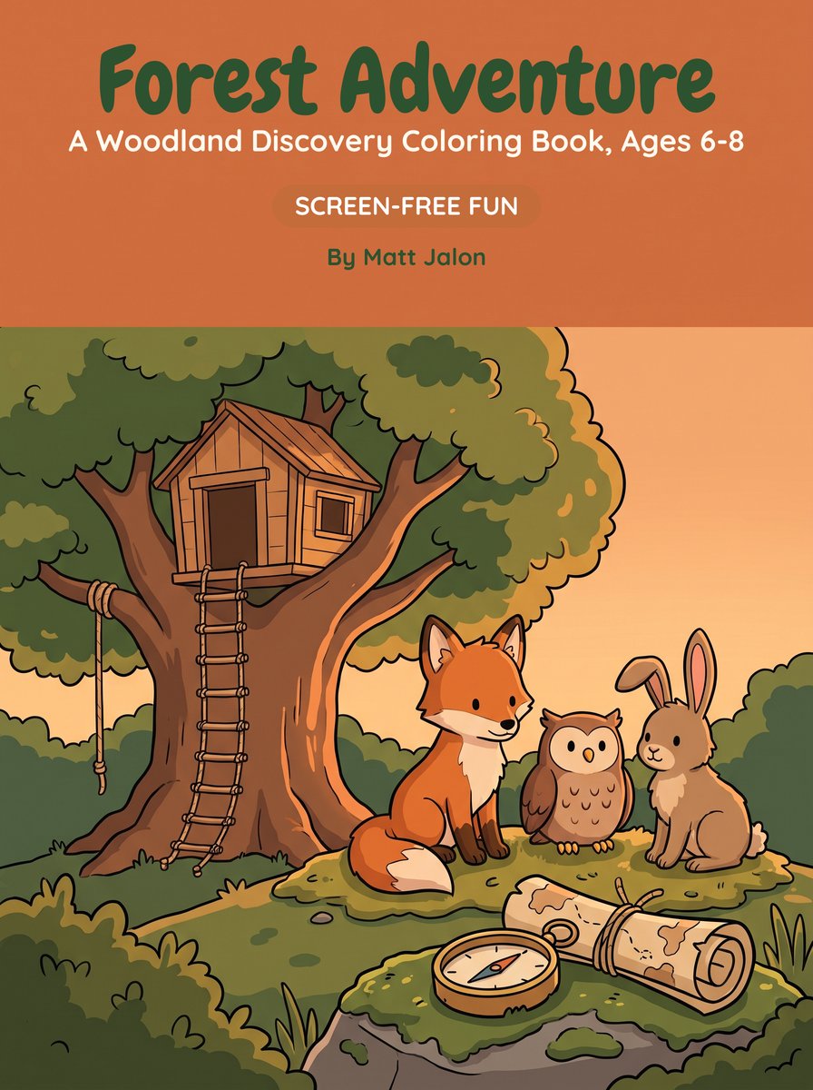 Forest Adventure & Nature Discovery coloring book cover