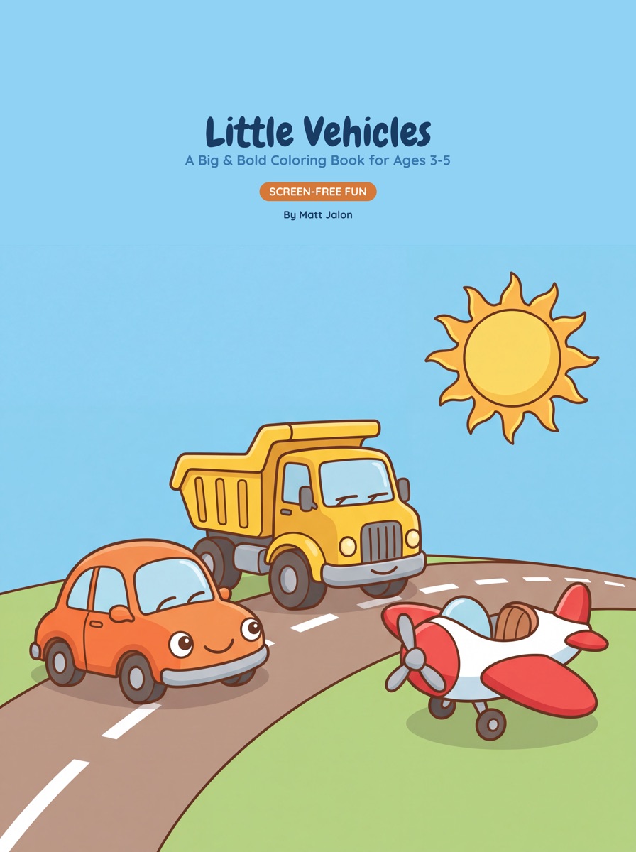 Little Vehicles coloring book cover