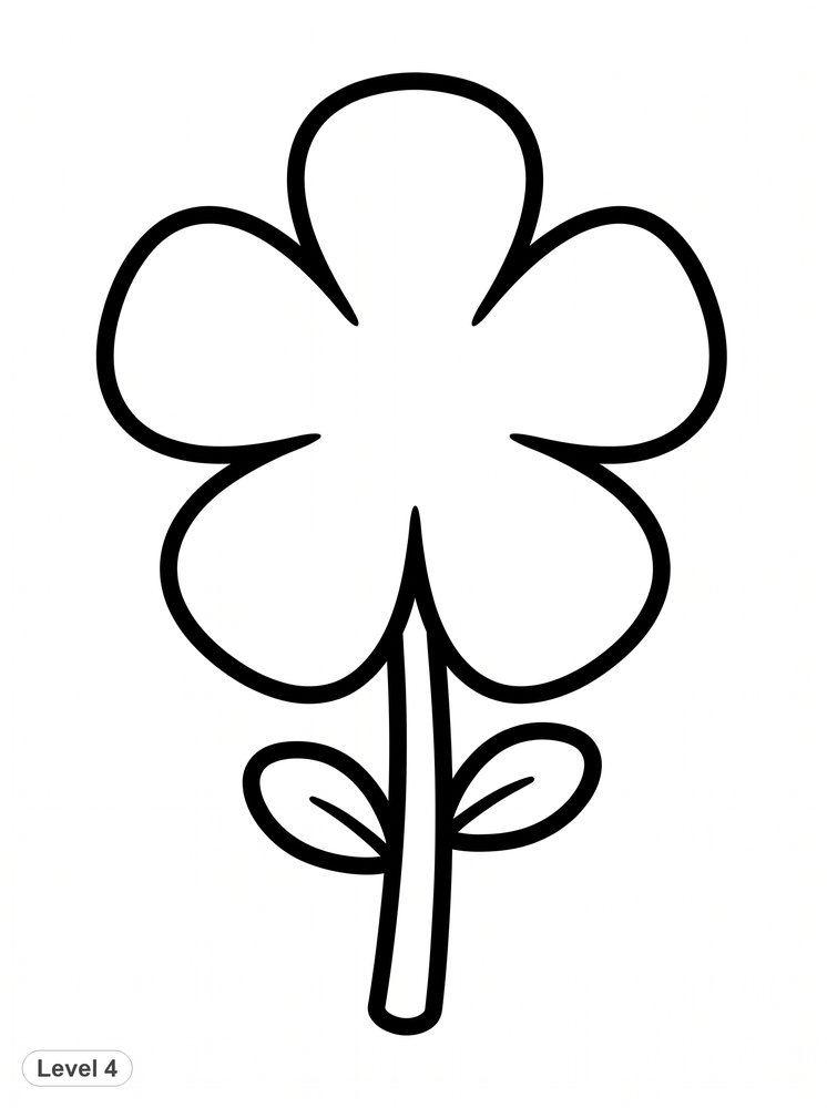 Free coloring page level 4: Flower